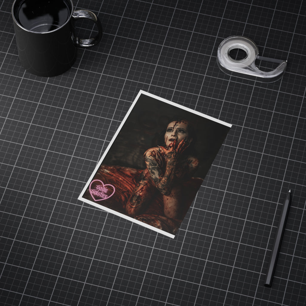 5x7 Print- Bloody Babe