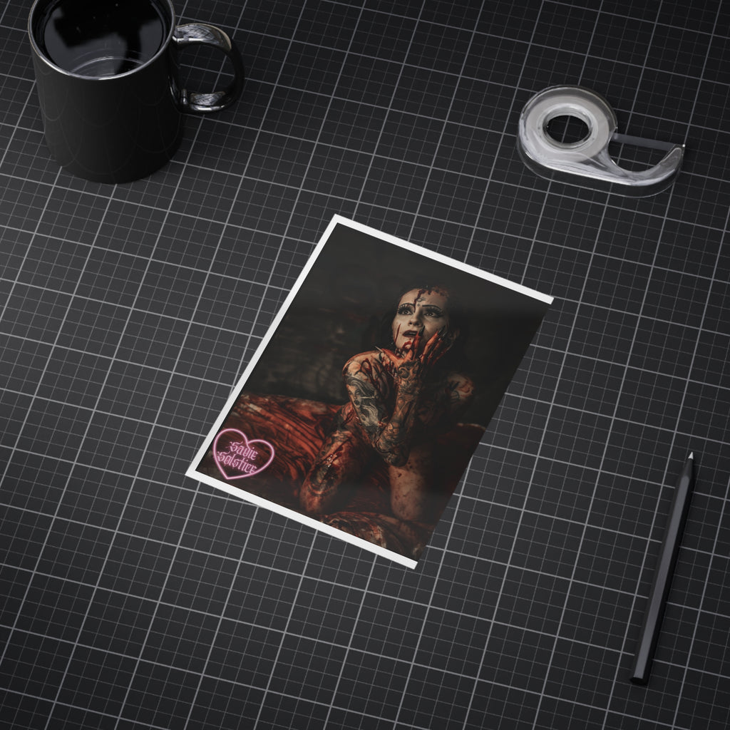 5x7 Print- Bloody Babe